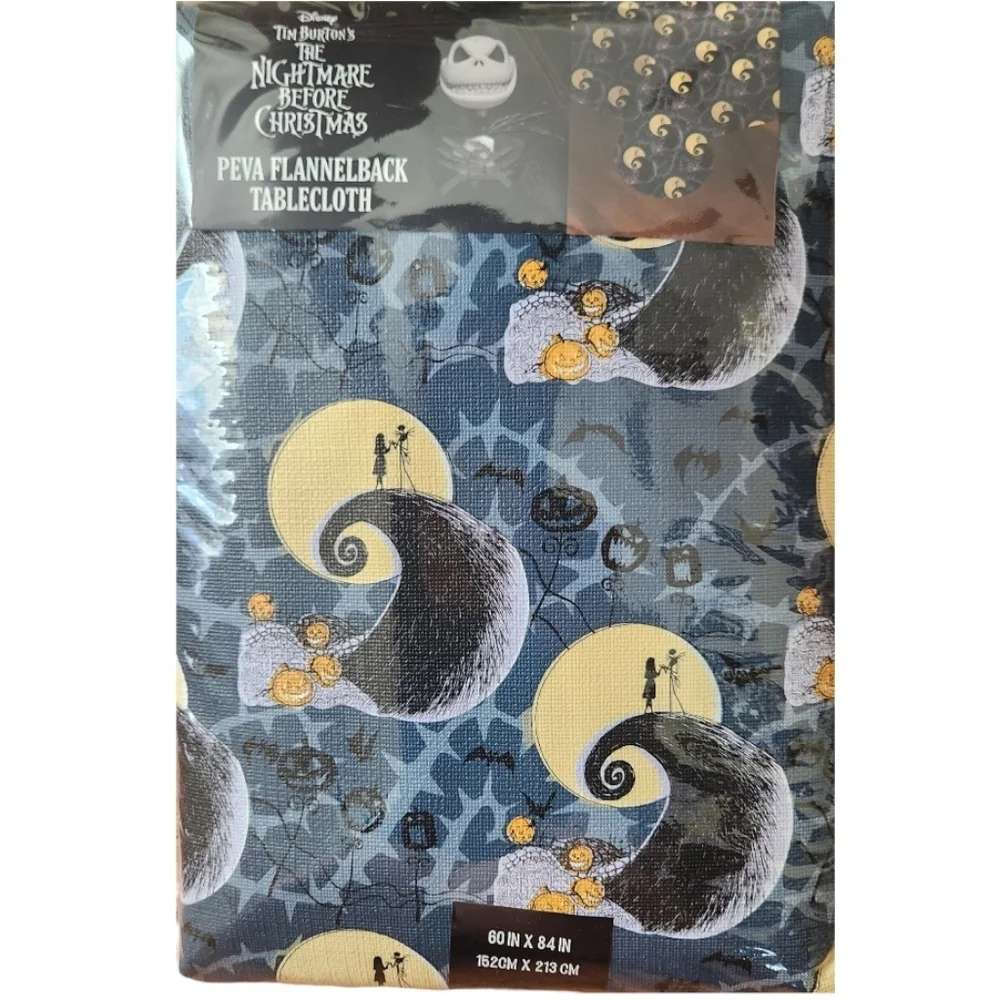 NEW Disney Tim Burton The Nightmare Before Christmas Tablecloth Halloween